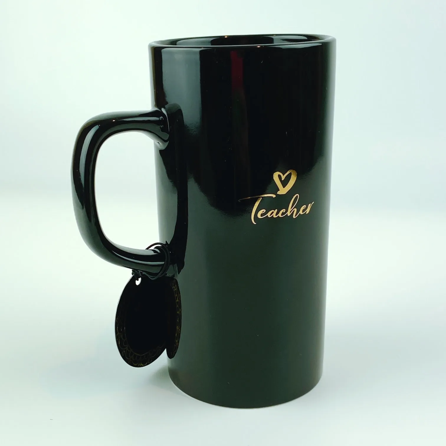 Home Essentials Long / Tall Sleek Teacher Black Mug Cup 18oz