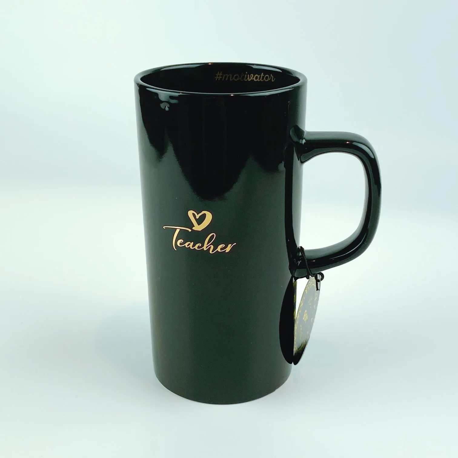 Home Essentials Long / Tall Sleek Teacher Black Mug Cup 18oz