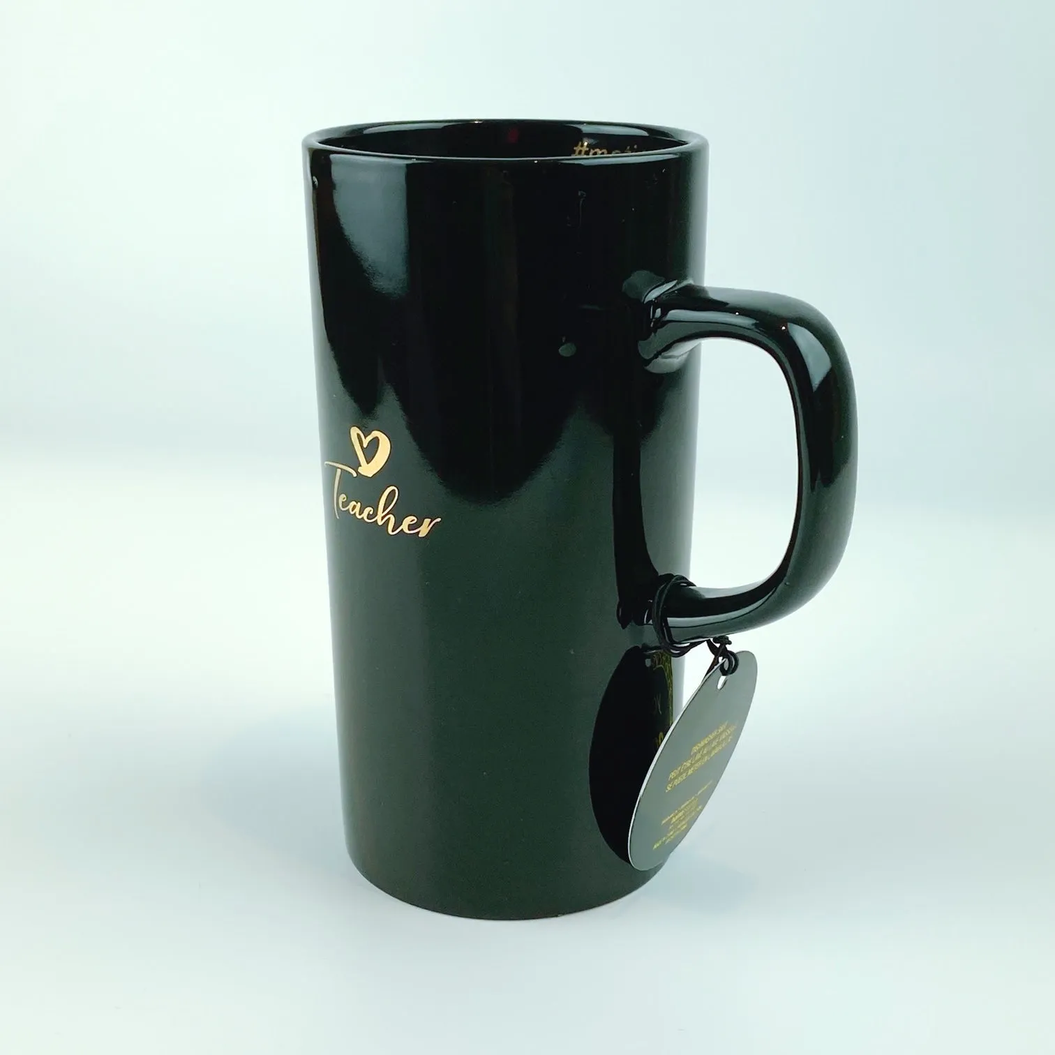 Home Essentials Long / Tall Sleek Teacher Black Mug Cup 18oz