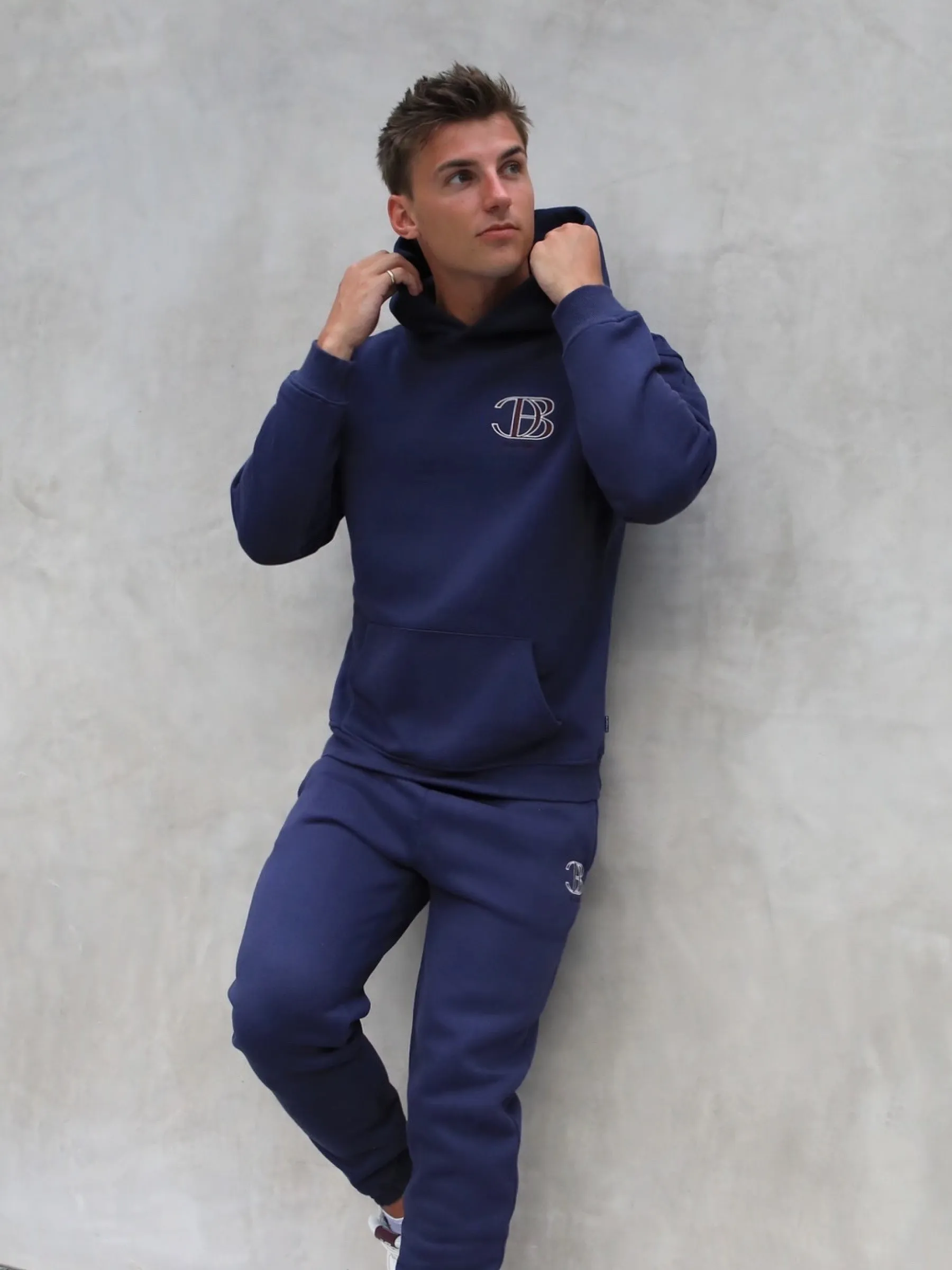 Initial Relaxed Hoodie - Dark Navy