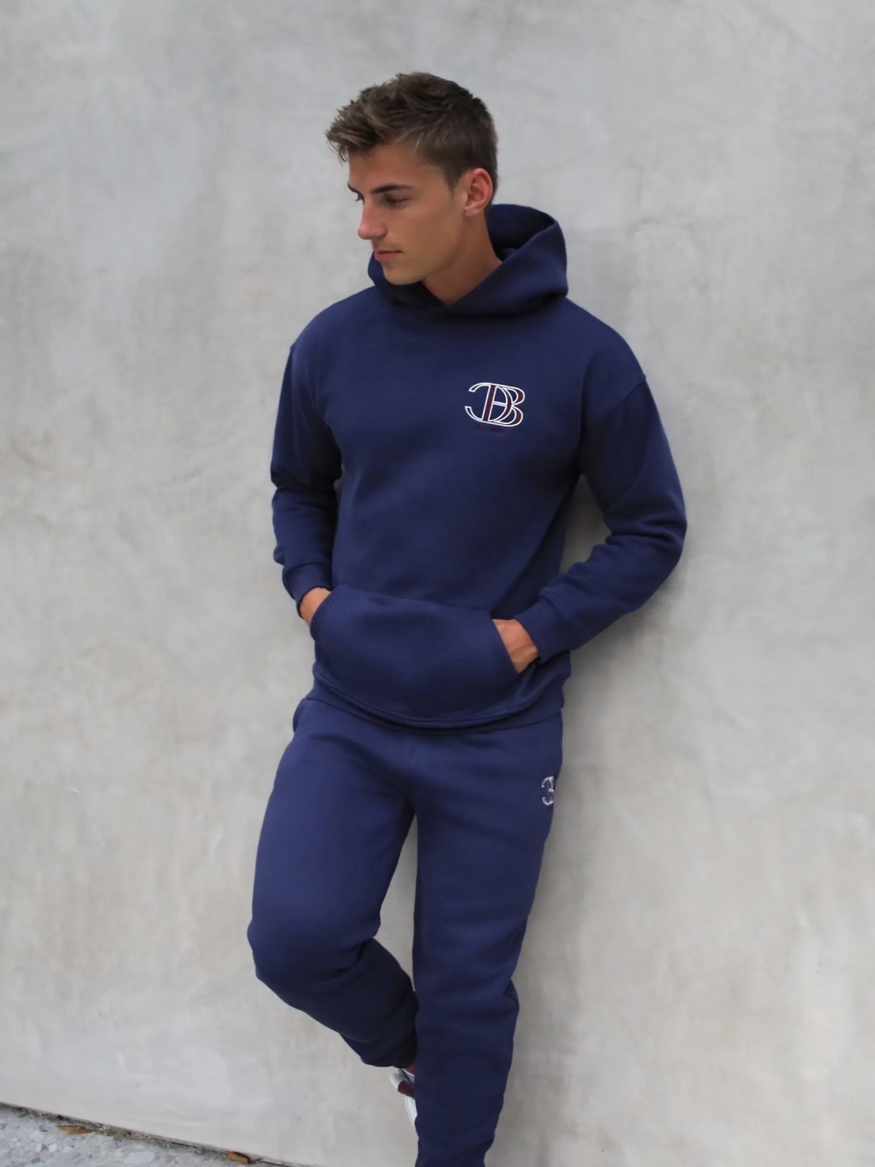 Initial Relaxed Hoodie - Dark Navy