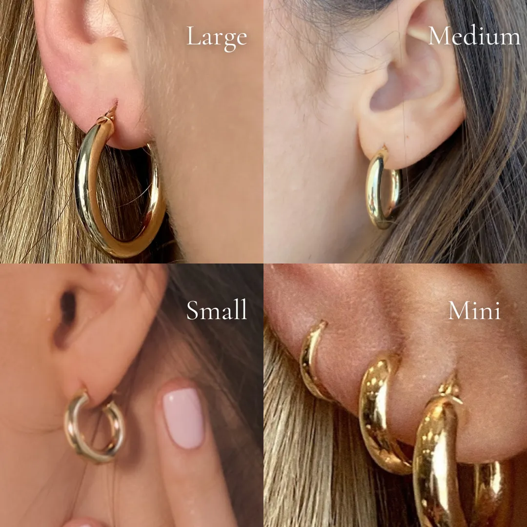 Large Bold Hoops | 10k Yellow Gold