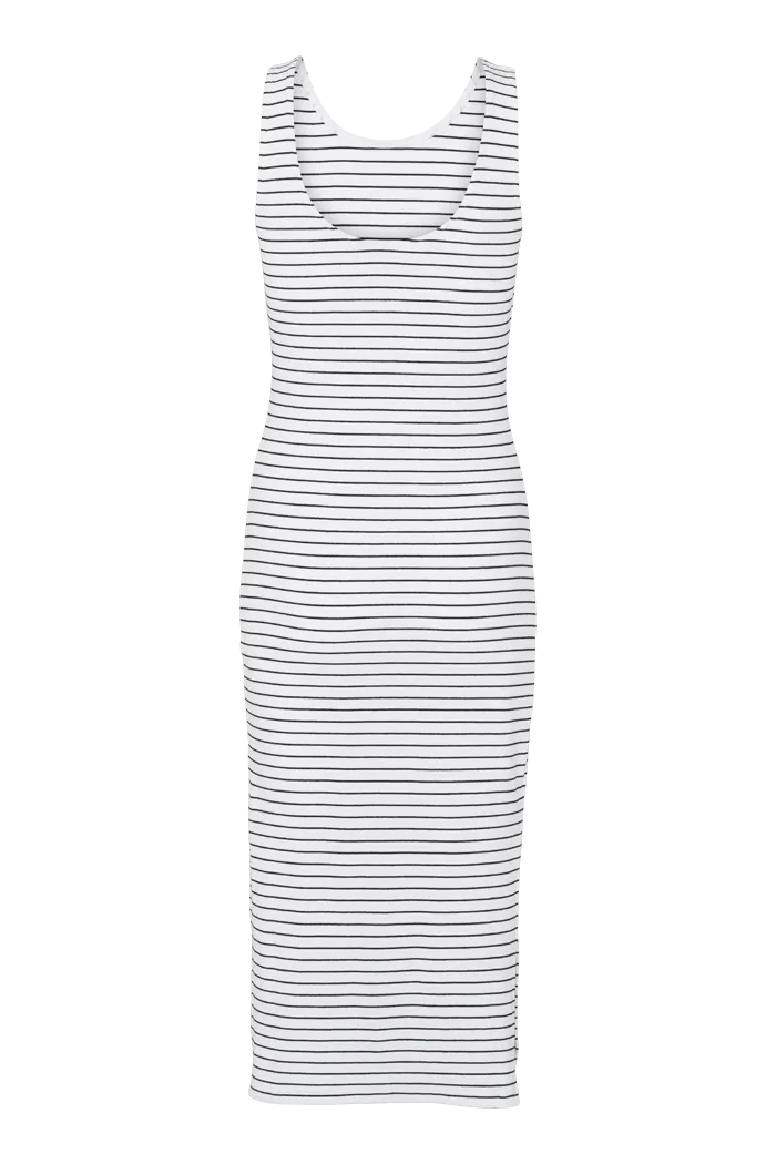 Ludmilla Openback Dress - Bright white / black