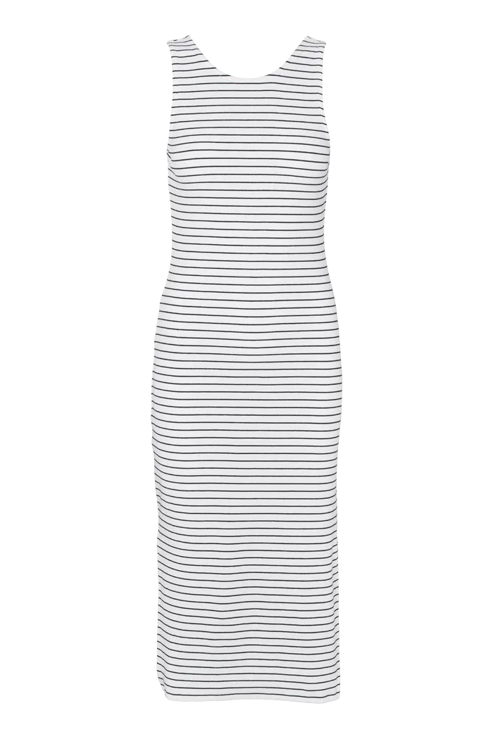 Ludmilla Openback Dress - Bright white / black