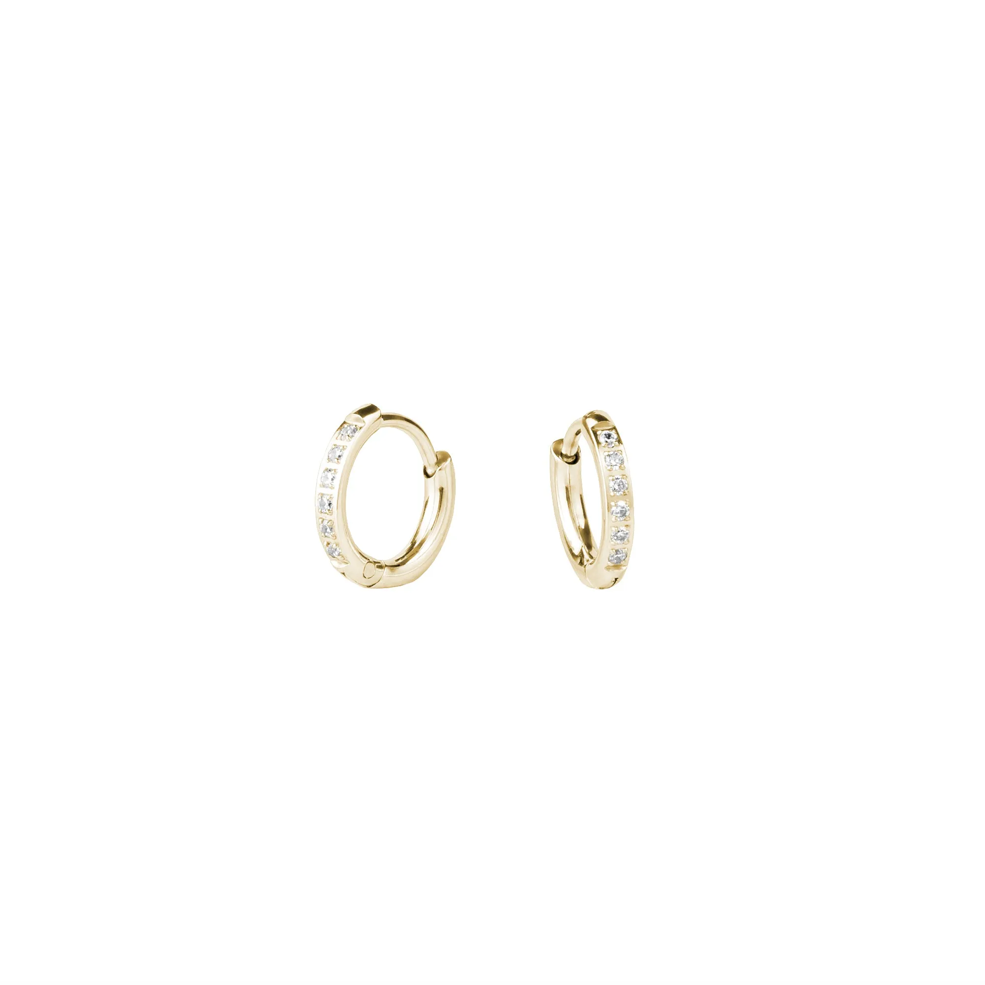 Mini Stacks Chic Huggie Earrings - 8mm