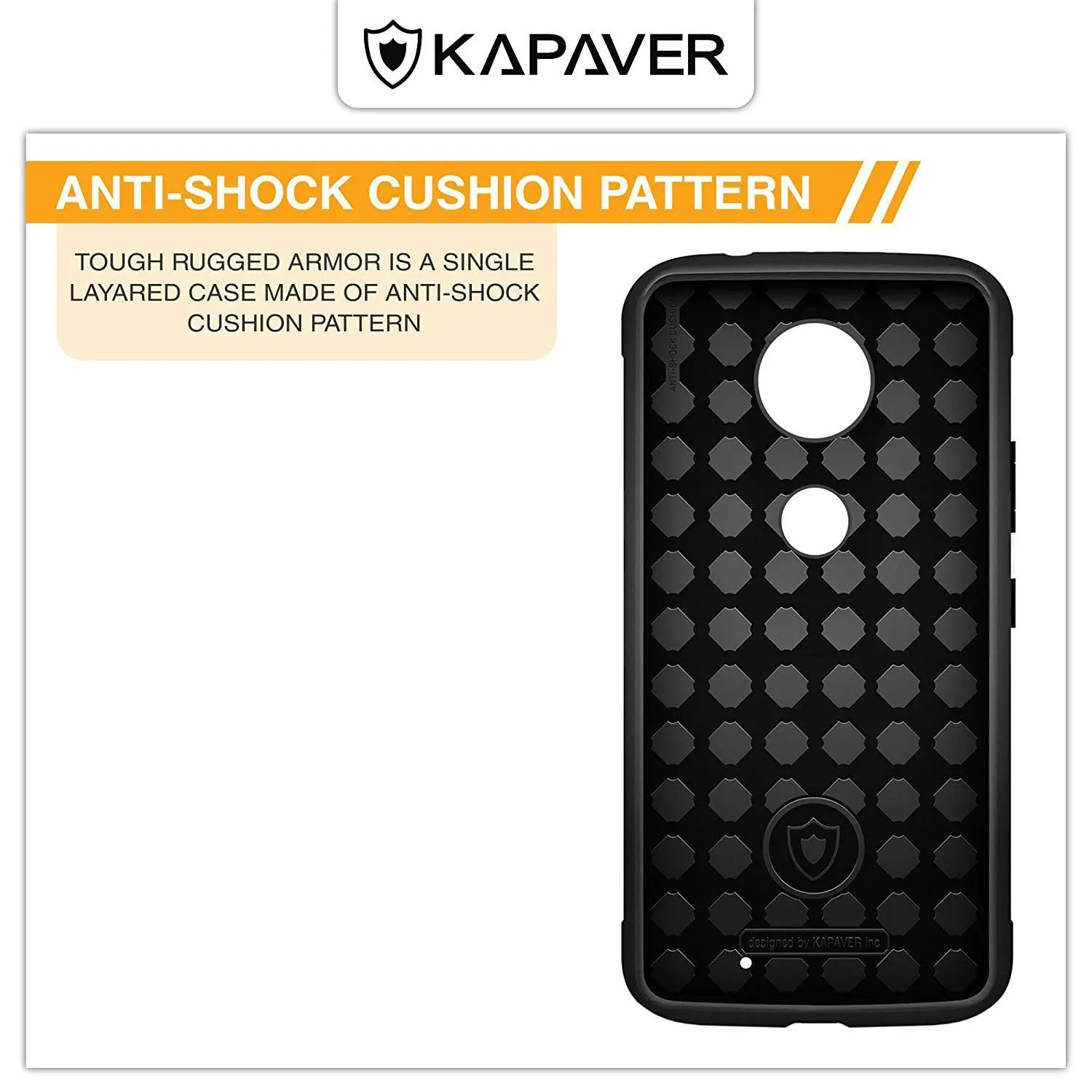 Moto G6 Plus Back Cover Case | Rugged - Black