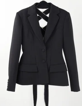 Open Tie-Back Chic Blazer