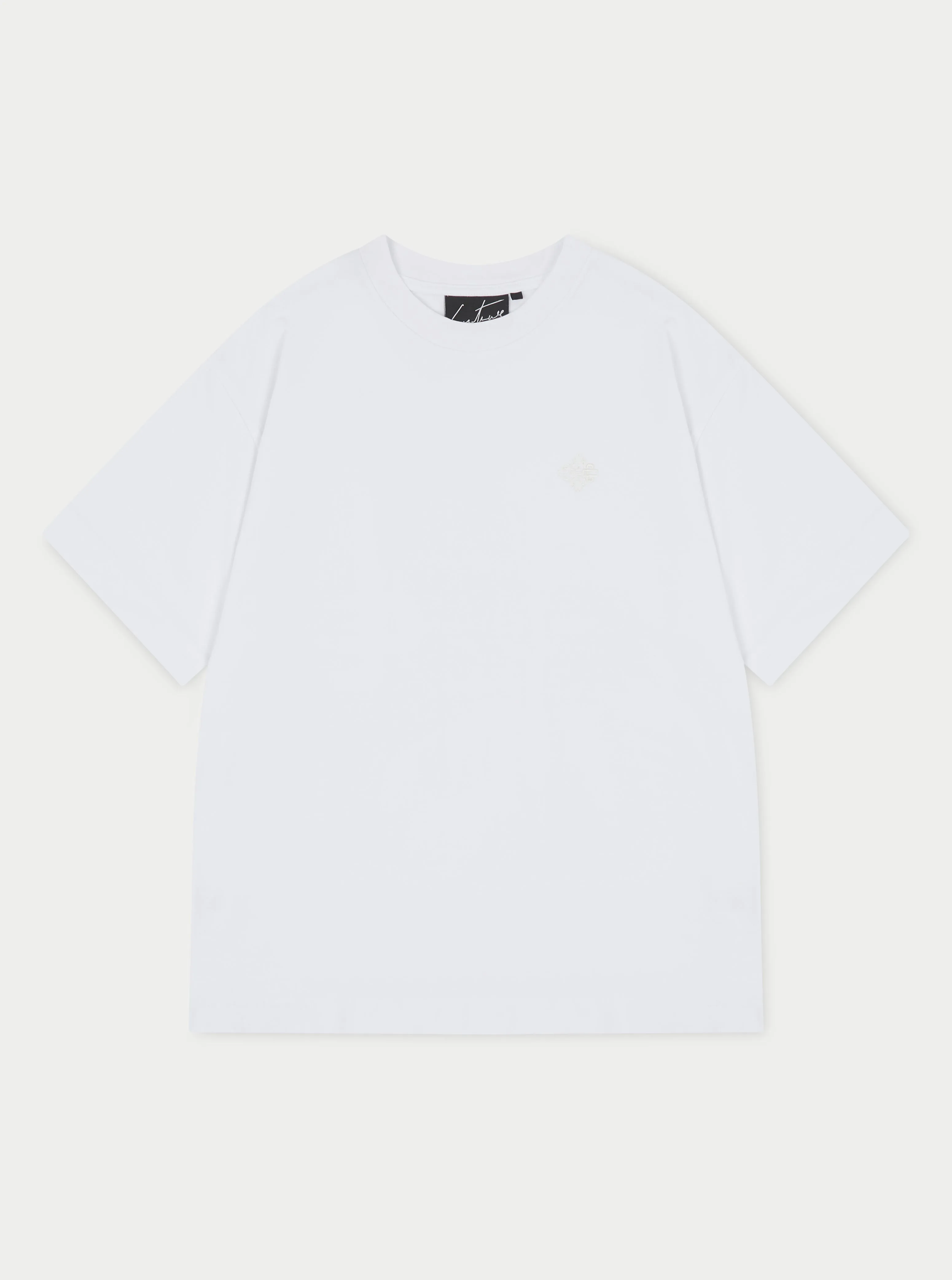 OUTLINE EMBLEM RELAXED T-SHIRT - WHITE