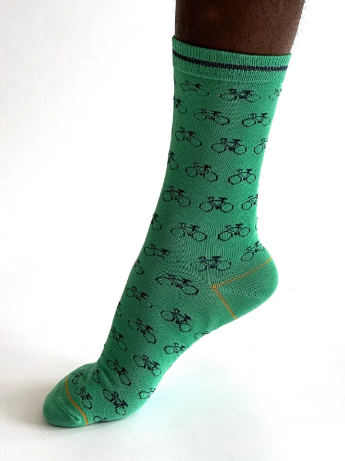 Peyton Bike Bamboo Socks - Bright Green