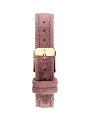 Pink Velvet Strap Gold