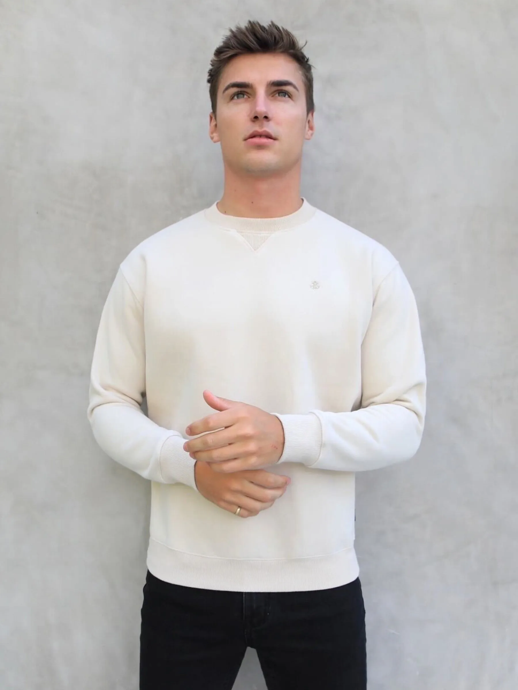 Preston Relaxed Jumper - Light Beige