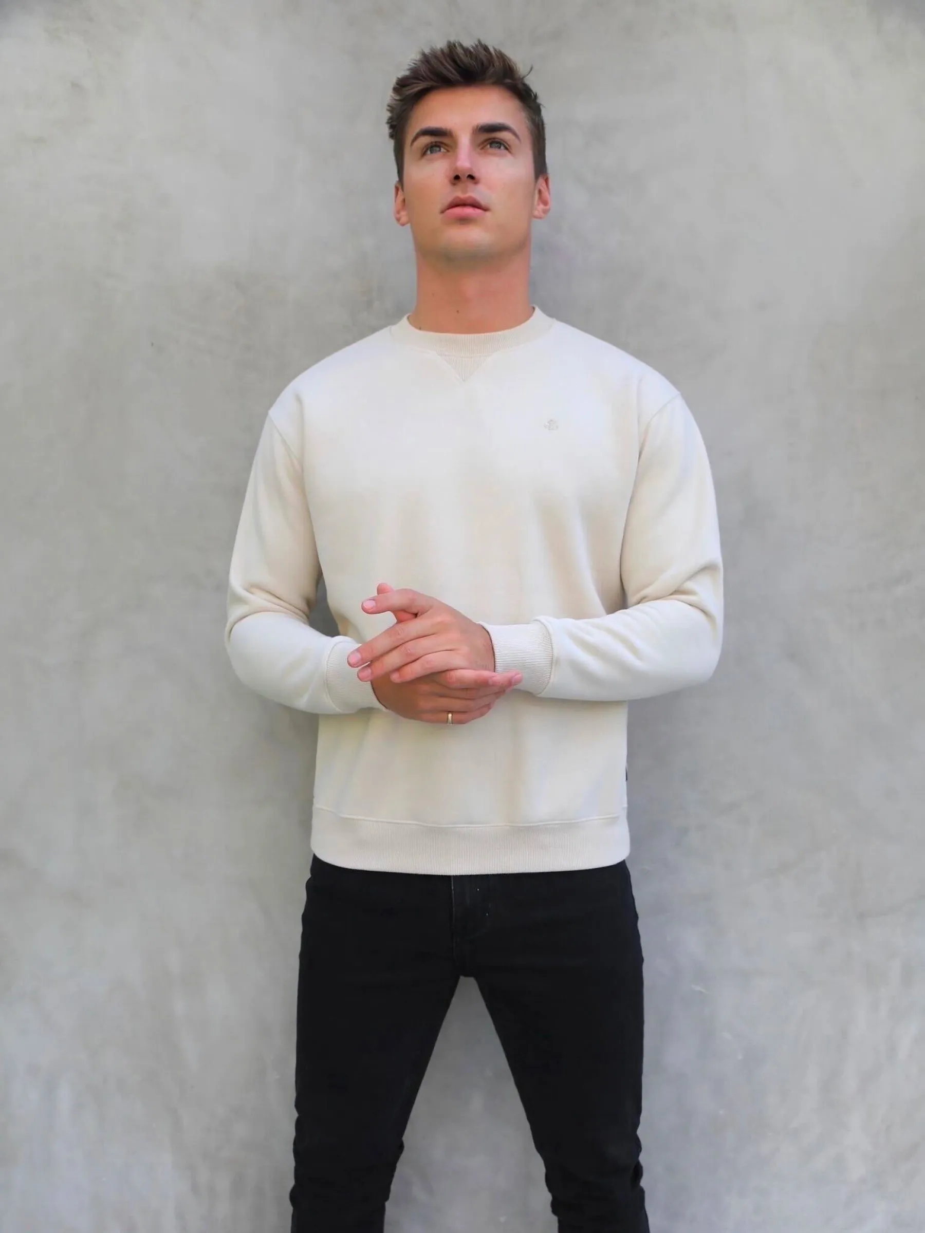 Preston Relaxed Jumper - Light Beige