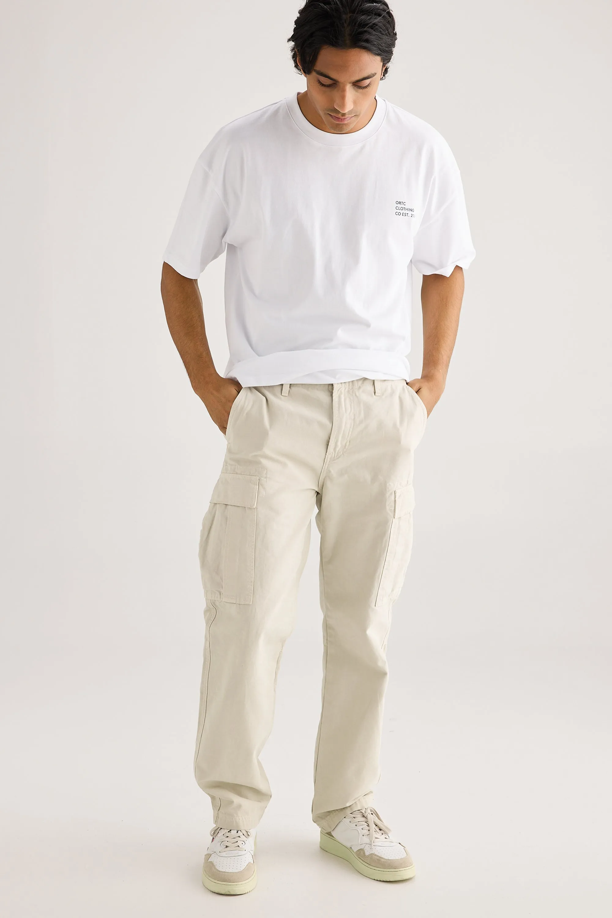 Relaxed Cargo Pants Stone