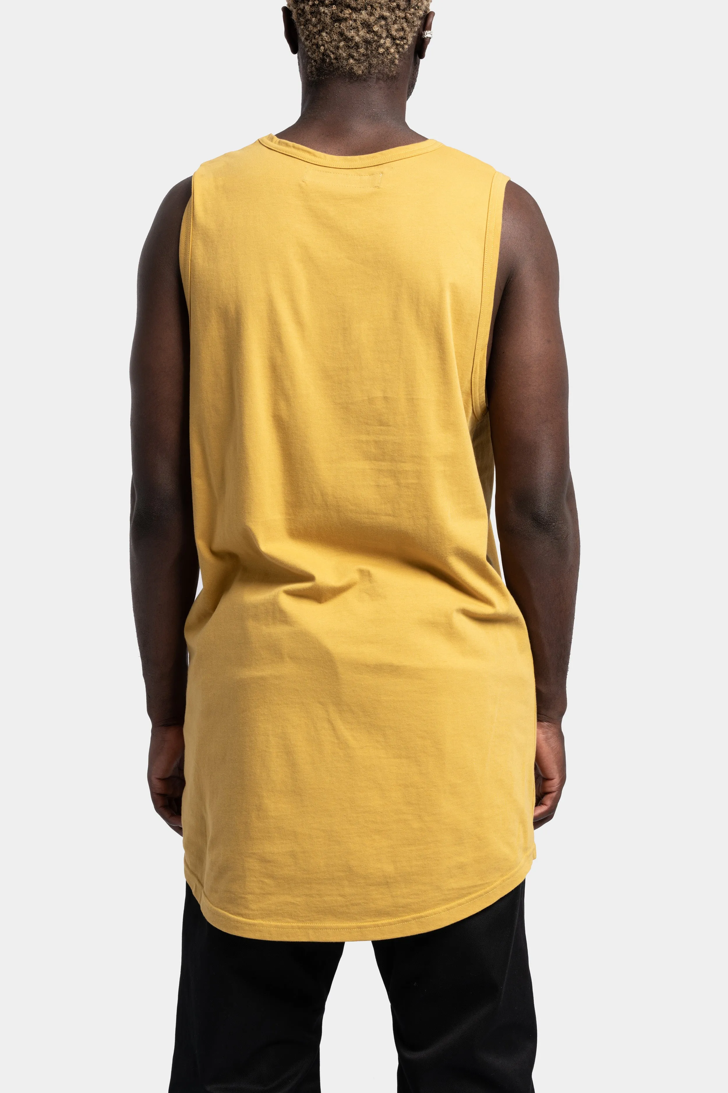 Relaxed cotton tank, Mustard