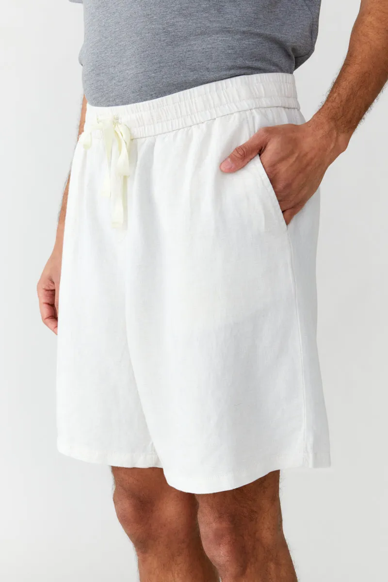 Relaxed Fit Linen Shorts