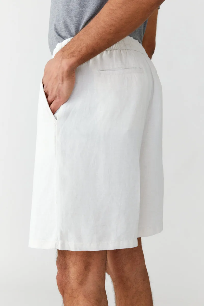 Relaxed Fit Linen Shorts