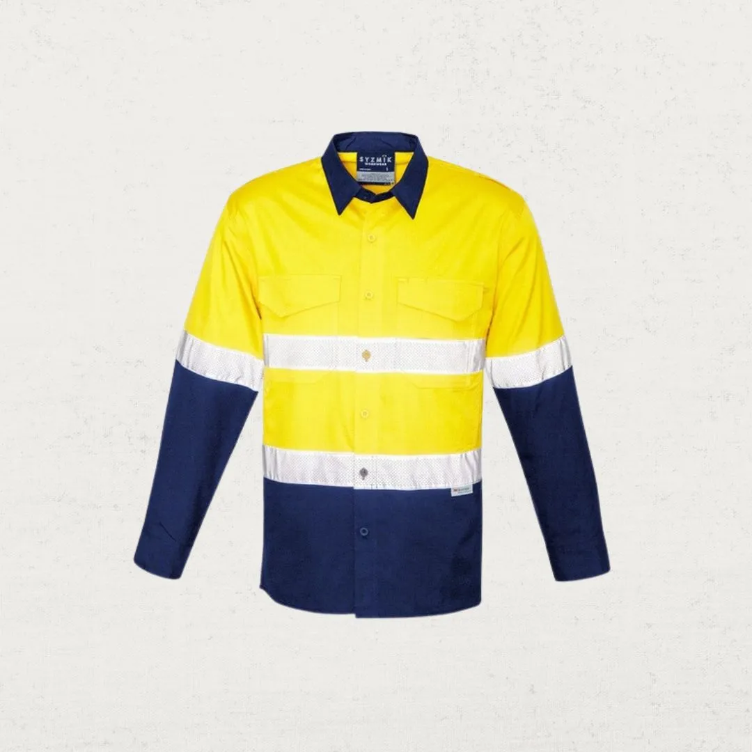 Rugged Cooling Taped HiVis Spliced Long Sleeve Shirt