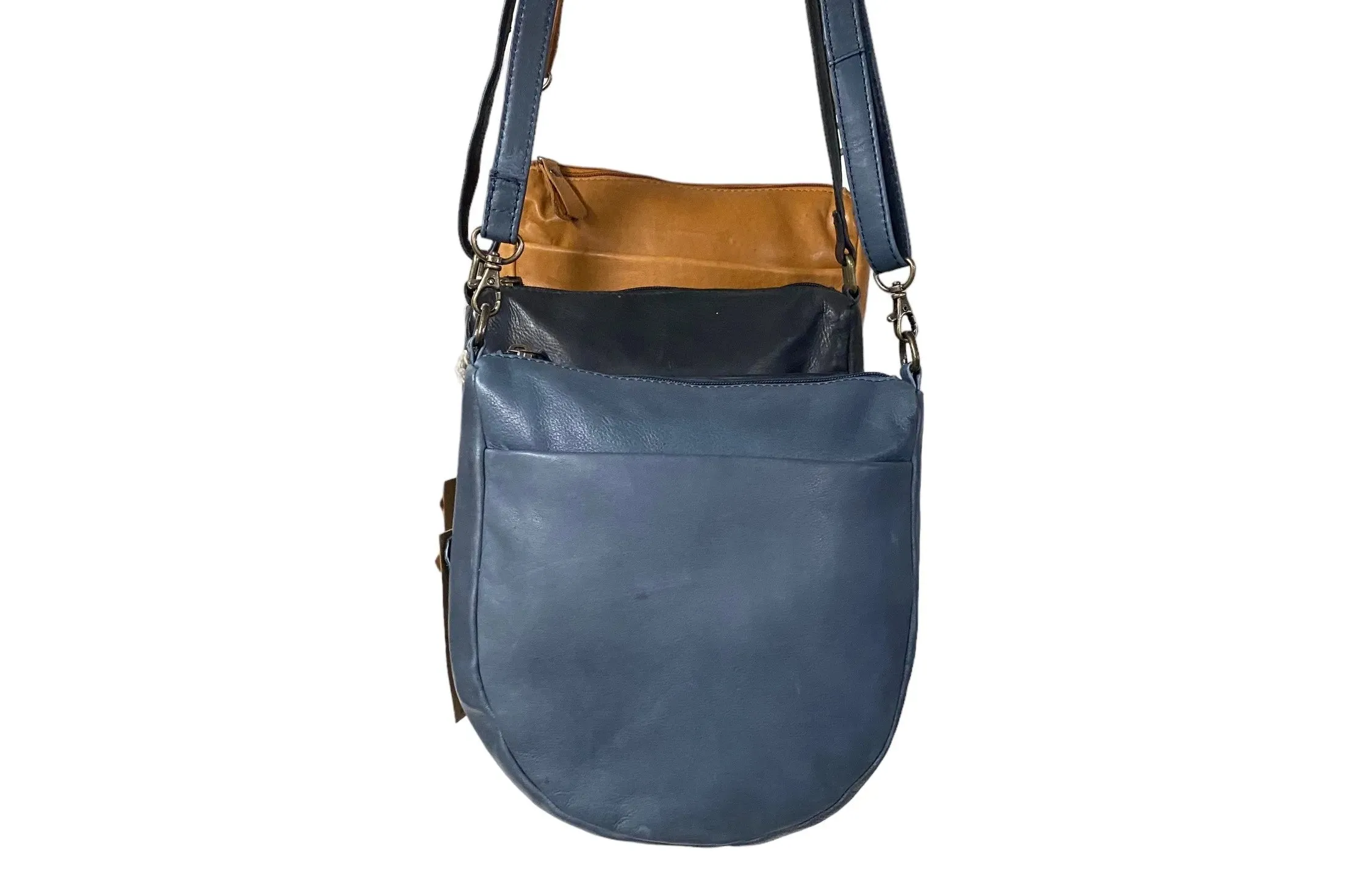 Rugged Hide Patty Leather Cross Body Bag