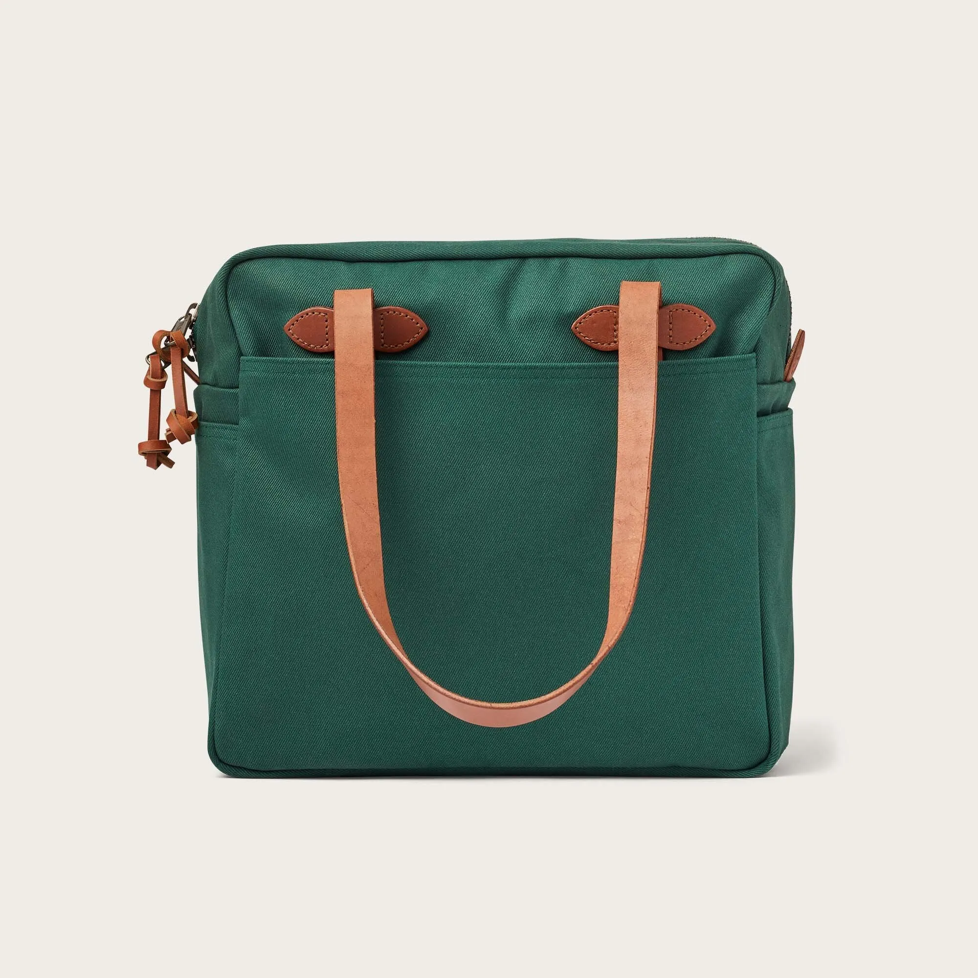 RUGGED TWILL TOTE BAG WITH ZIPPER