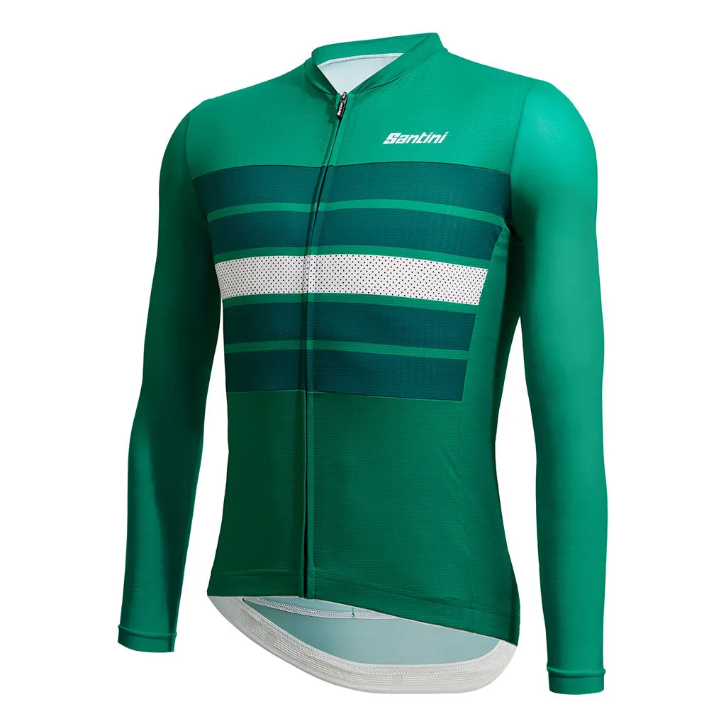 Santini Eco Sleek Bengal Long Sleeve Jersey - Green