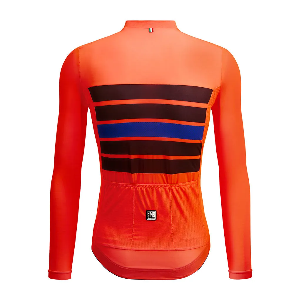 Santini Eco Sleek Bengal Long Sleeve Jersey - Orange