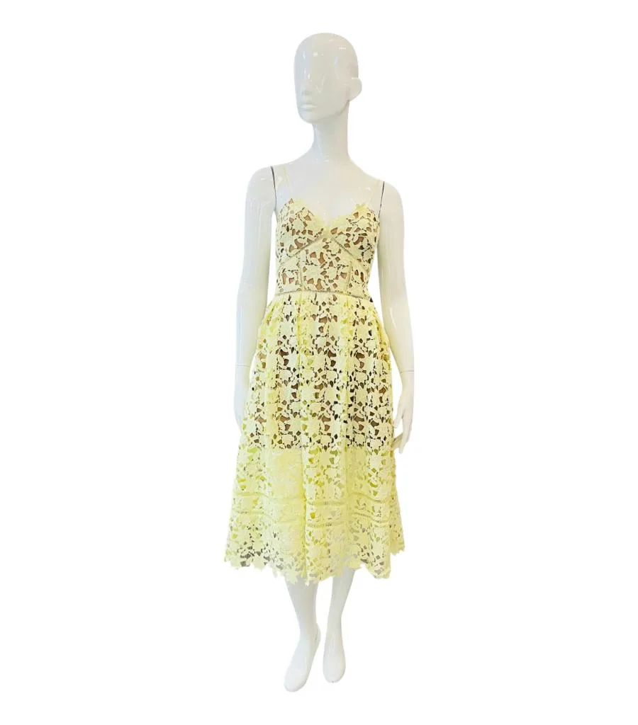 Self-Portrait Guipure Lace Dress. Size 8UK