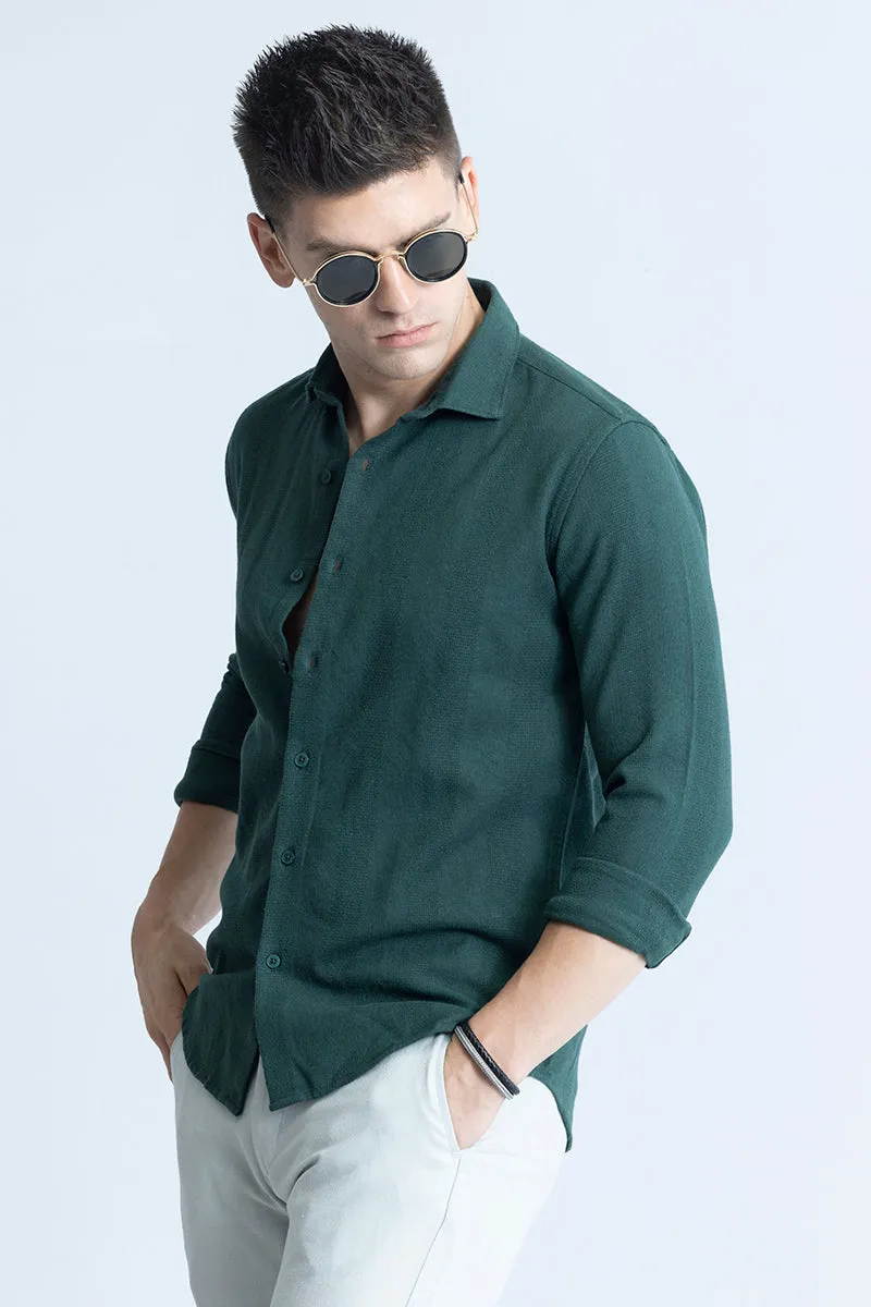 Self Stripe Green Shirt