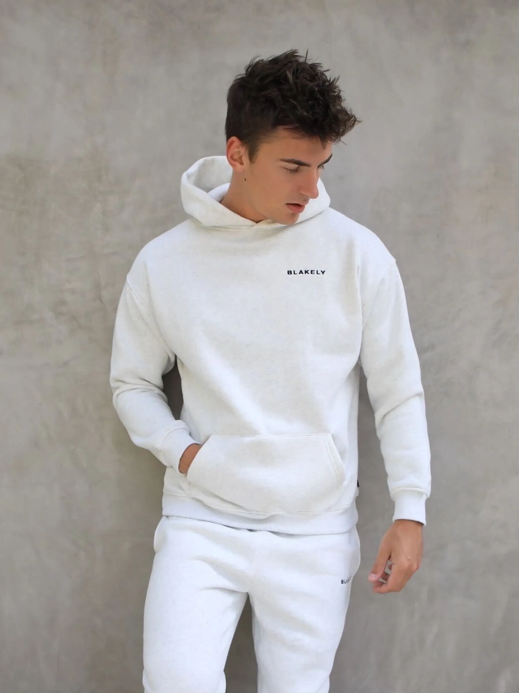 Series Relaxed Hoodie - Marl White