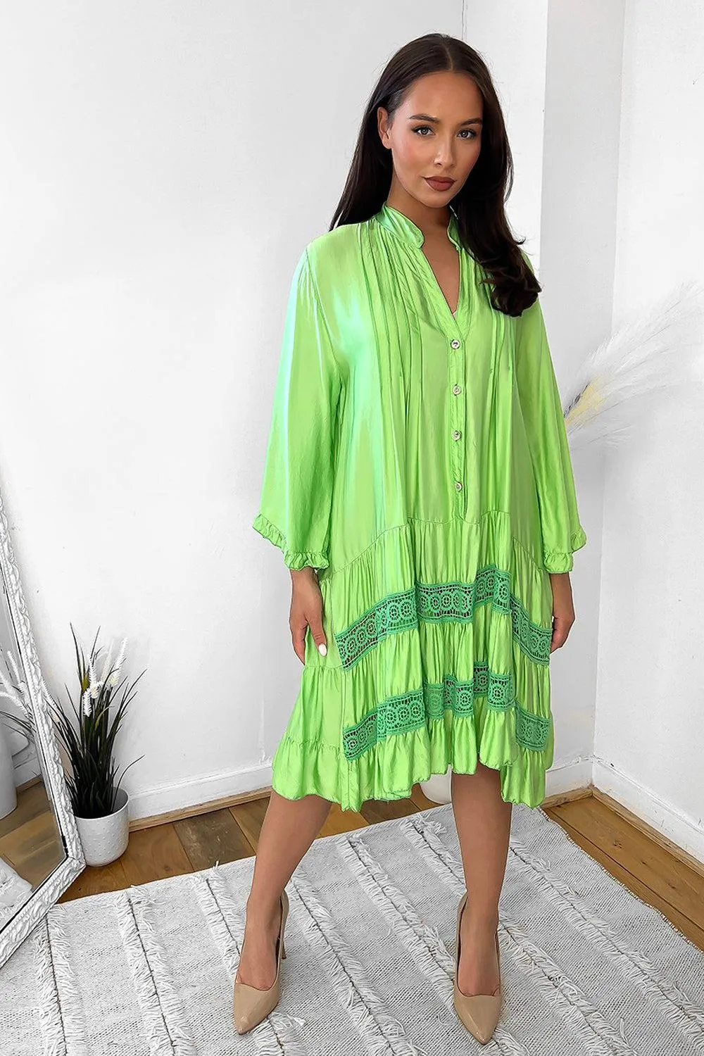 Silk Blend Relaxed Fit Summer Dress