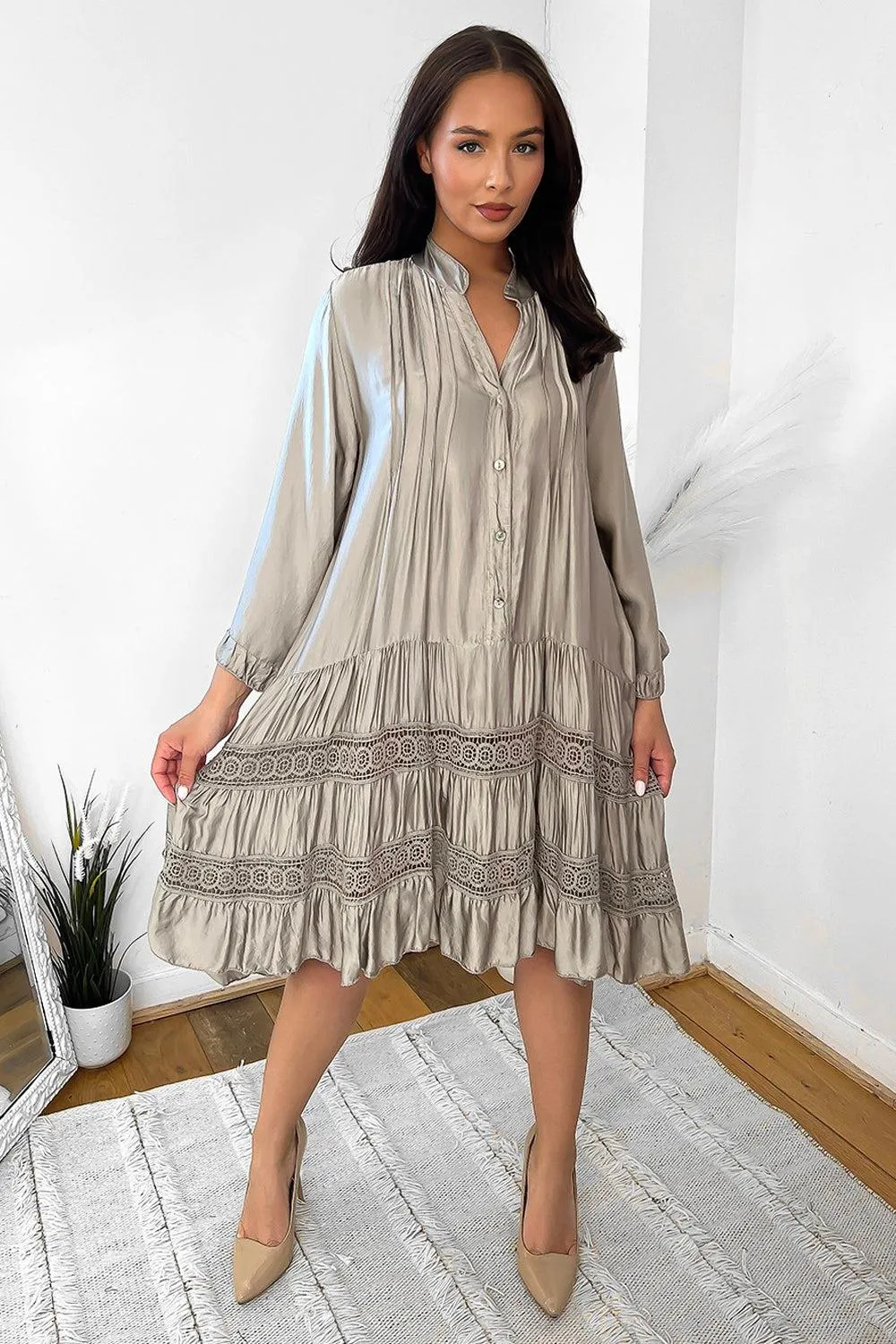 Silk Blend Relaxed Fit Summer Dress