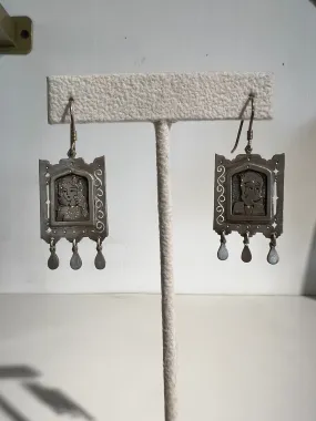 Silver Portrait Earrings