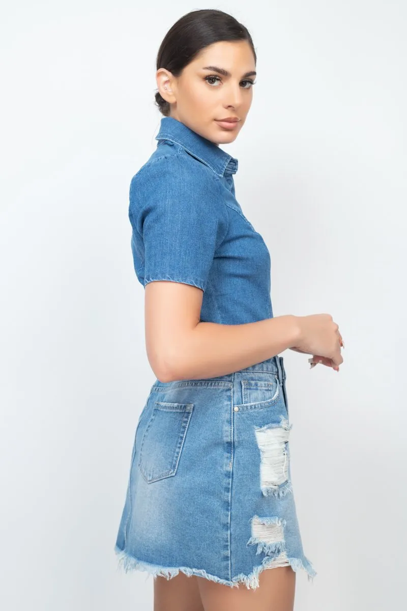 Simple & Chic Denim Top