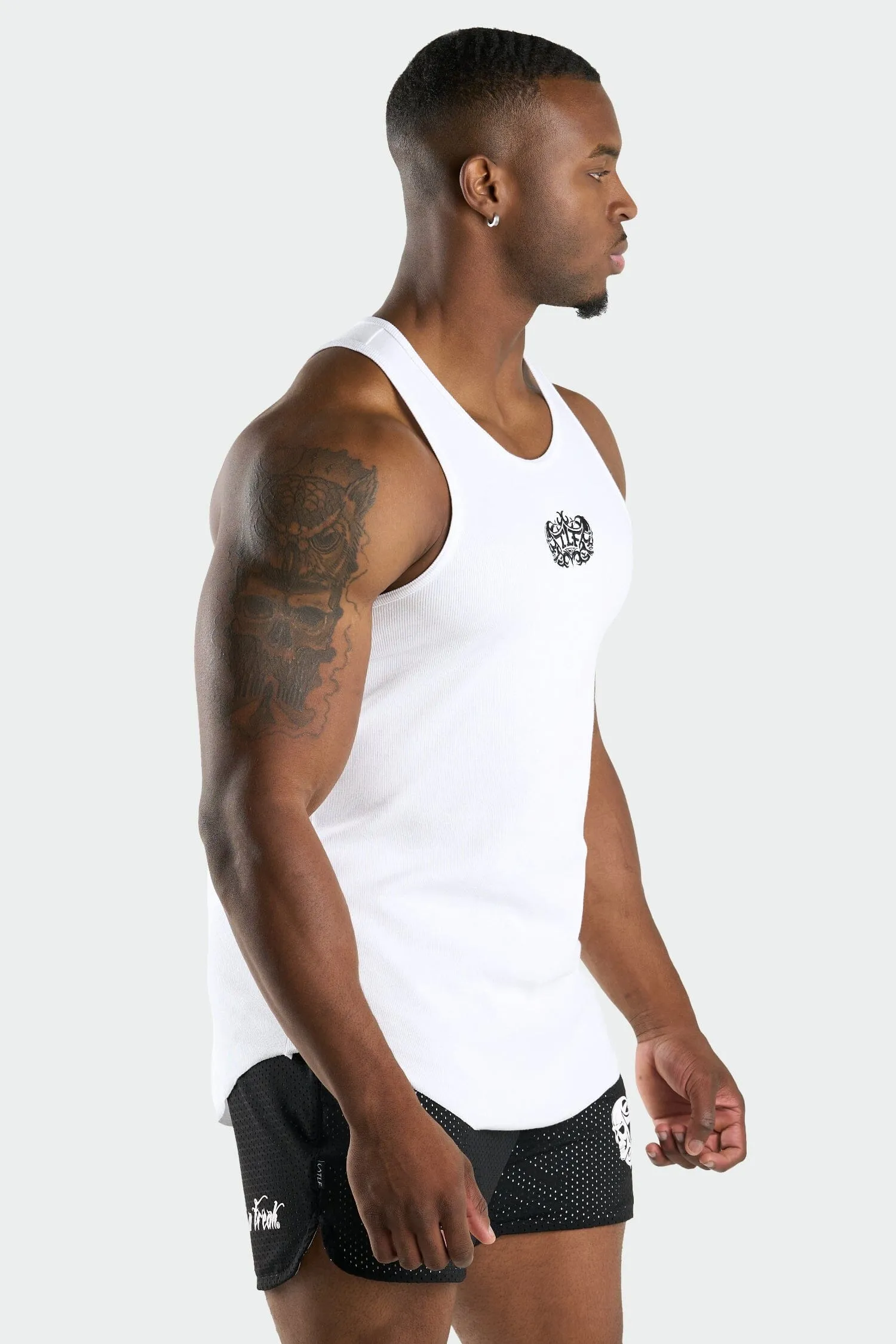 Skull Ribbed Relaxed Fit Tank