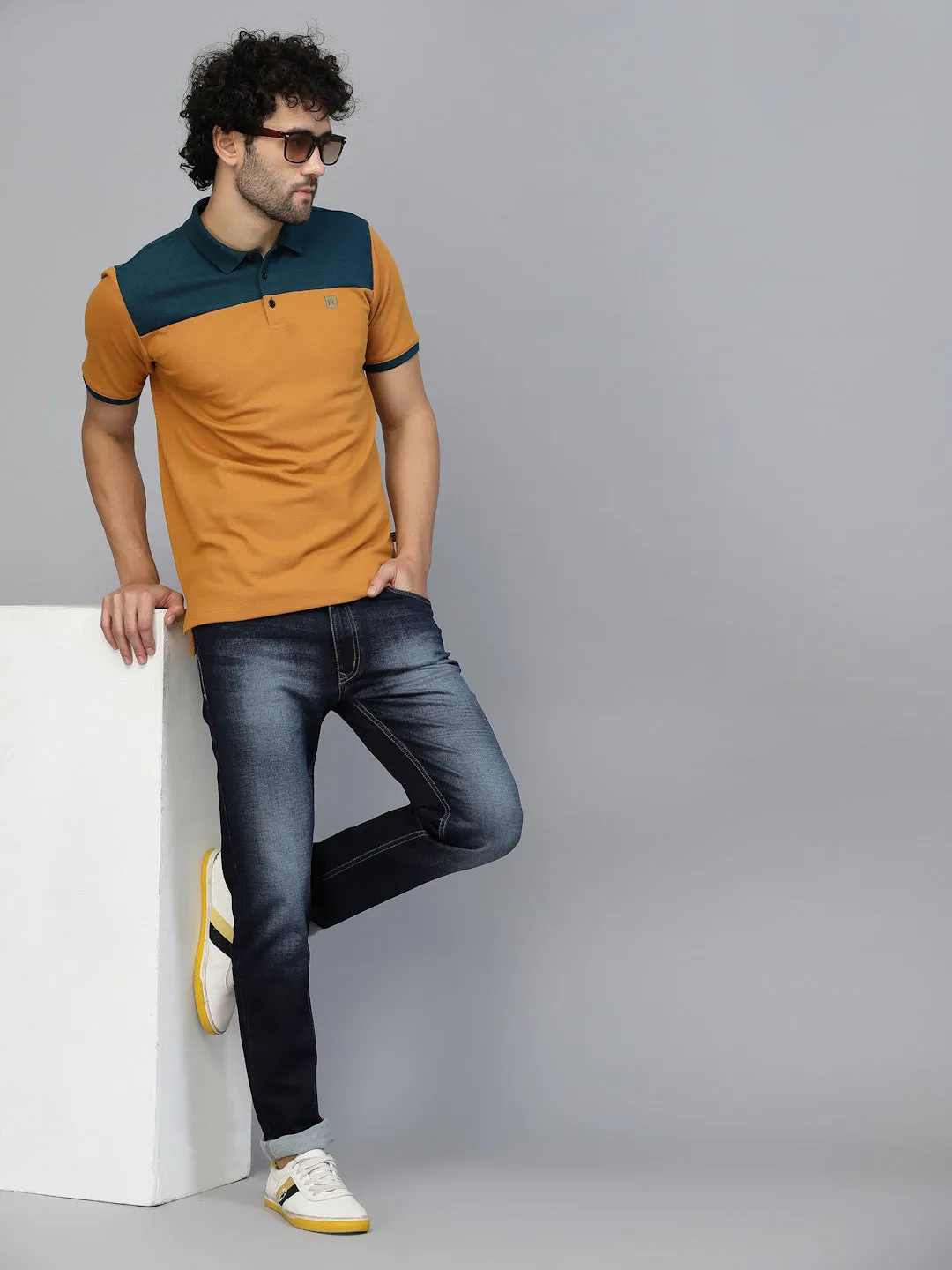 Sleek Colorblock Polo T-Shirt