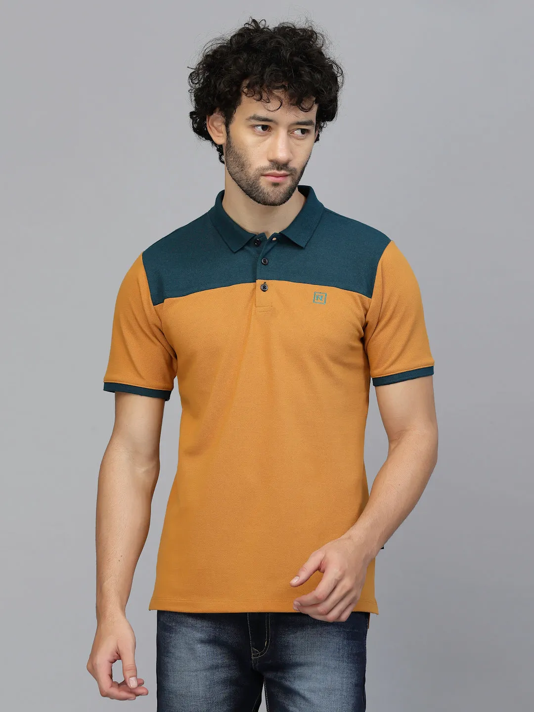 Sleek Colorblock Polo T-Shirt