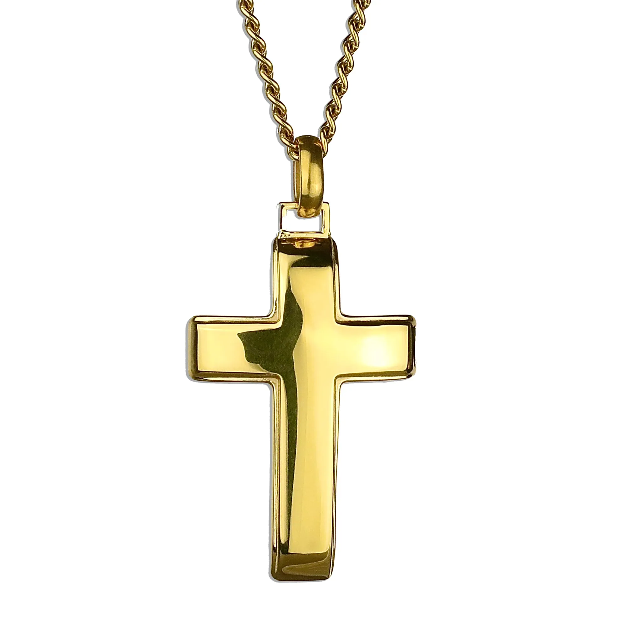 Sleek Cross Necklace - Gold