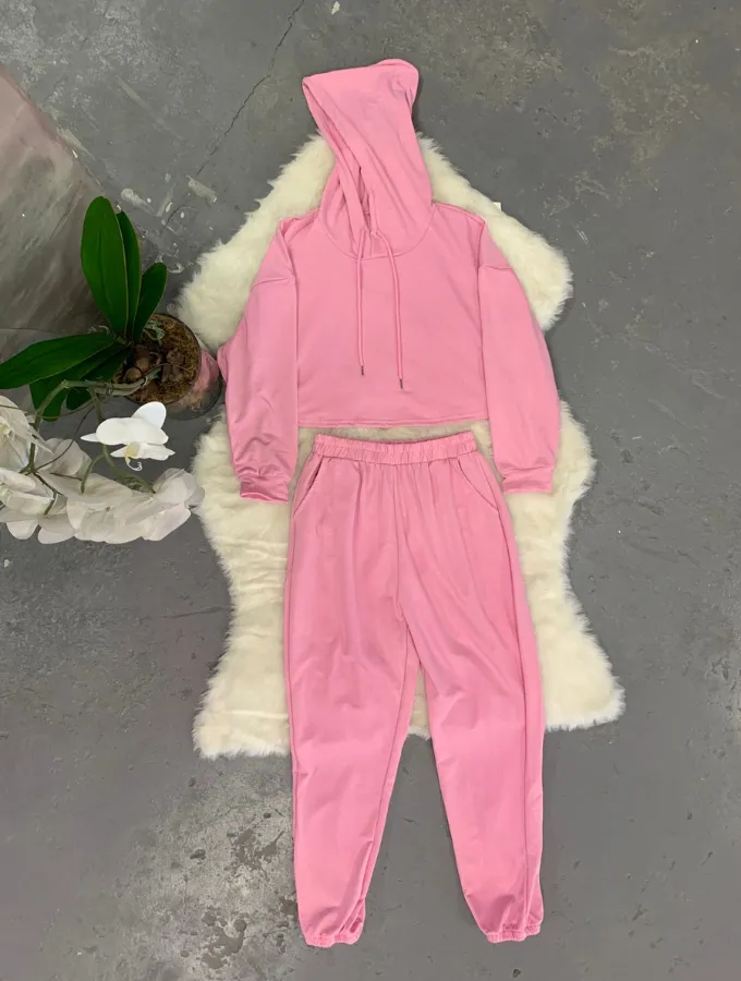 SLEEK FIT TRACKSUIT - BLUSH