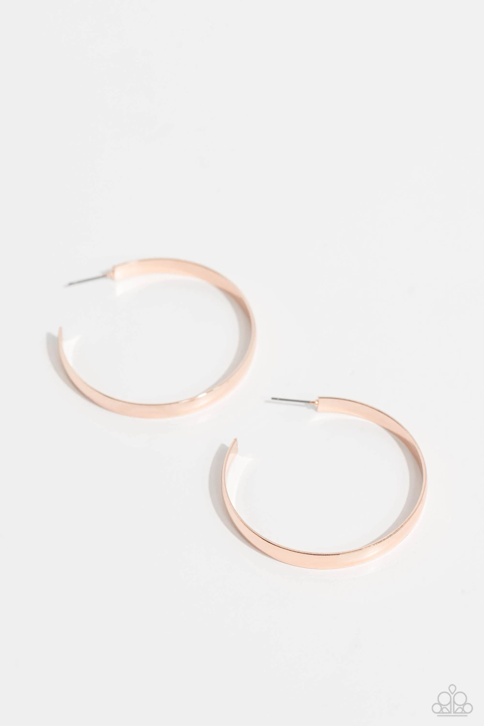 Sleek Symmetry Rose Gold-Earrings