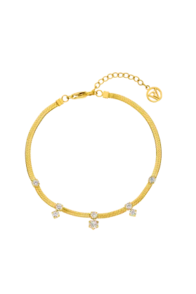 Sparkle Sleek Bracelet 14K Gold Plated