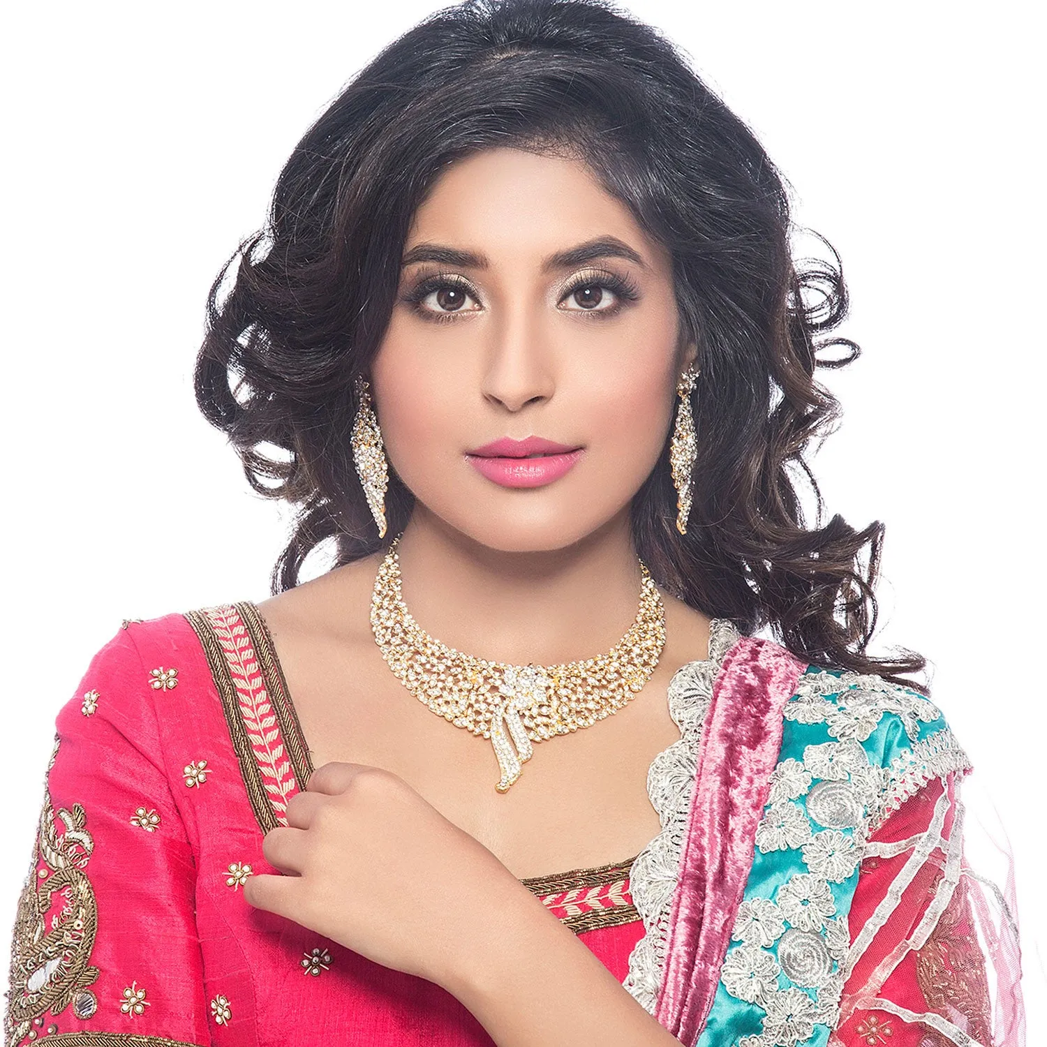 Sukkhi - Kritika Kamra Sleek Gold plated AD Stone Party Wear Necklace Set