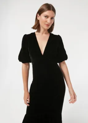 Black Velvet Ester Dress