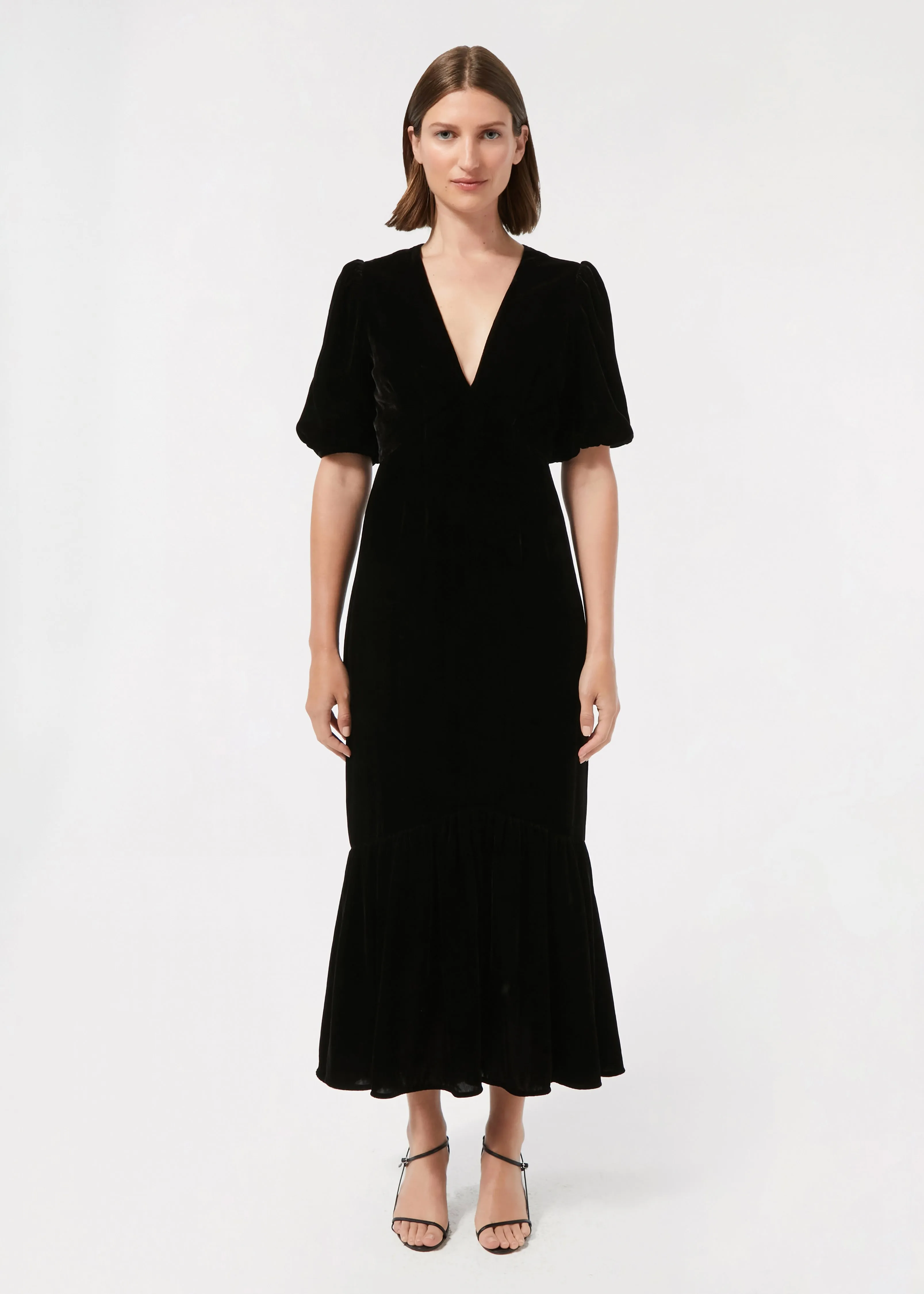 Black Velvet Ester Dress