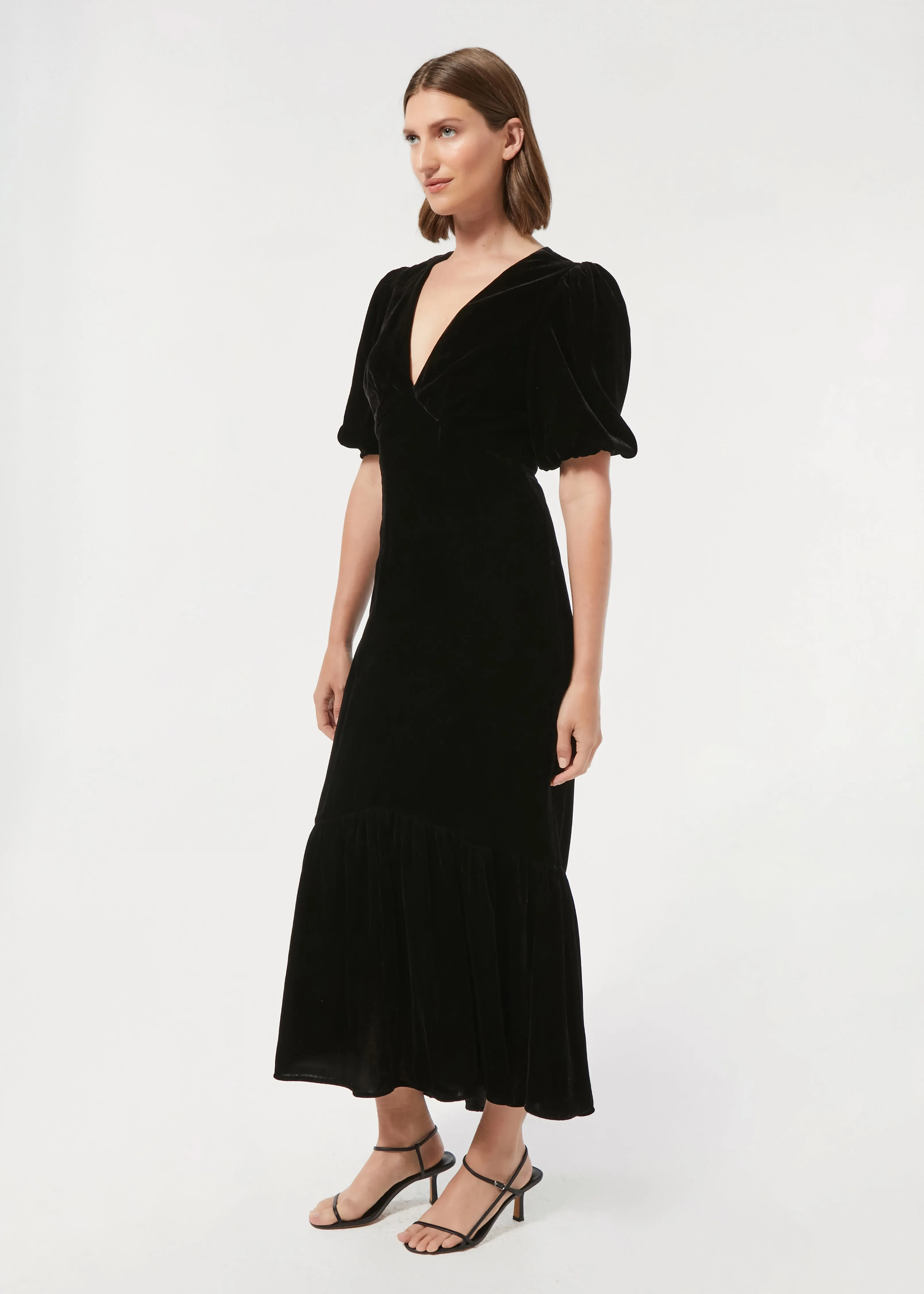 Black Velvet Ester Dress