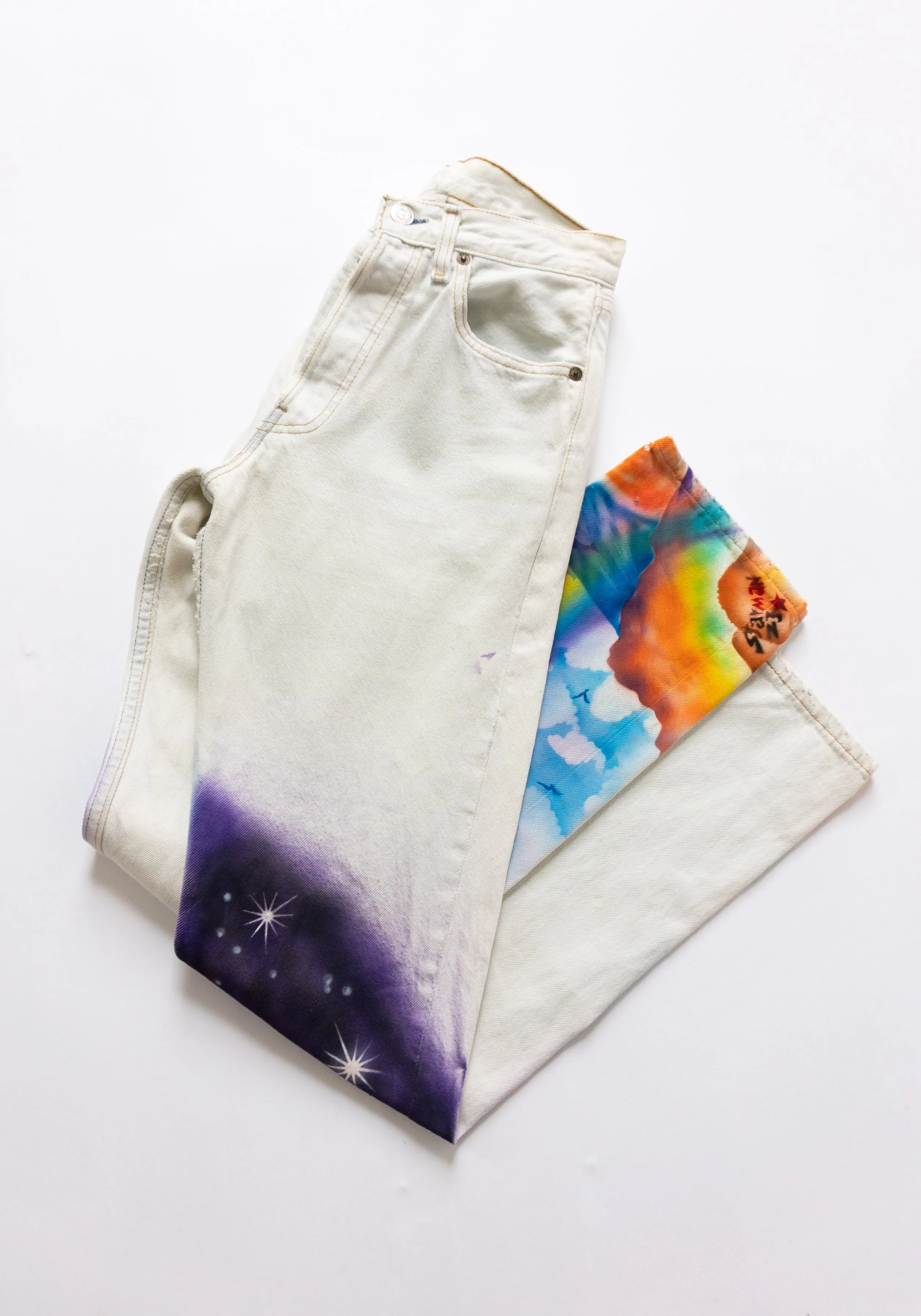 Vintage Airbrush Levis 501s