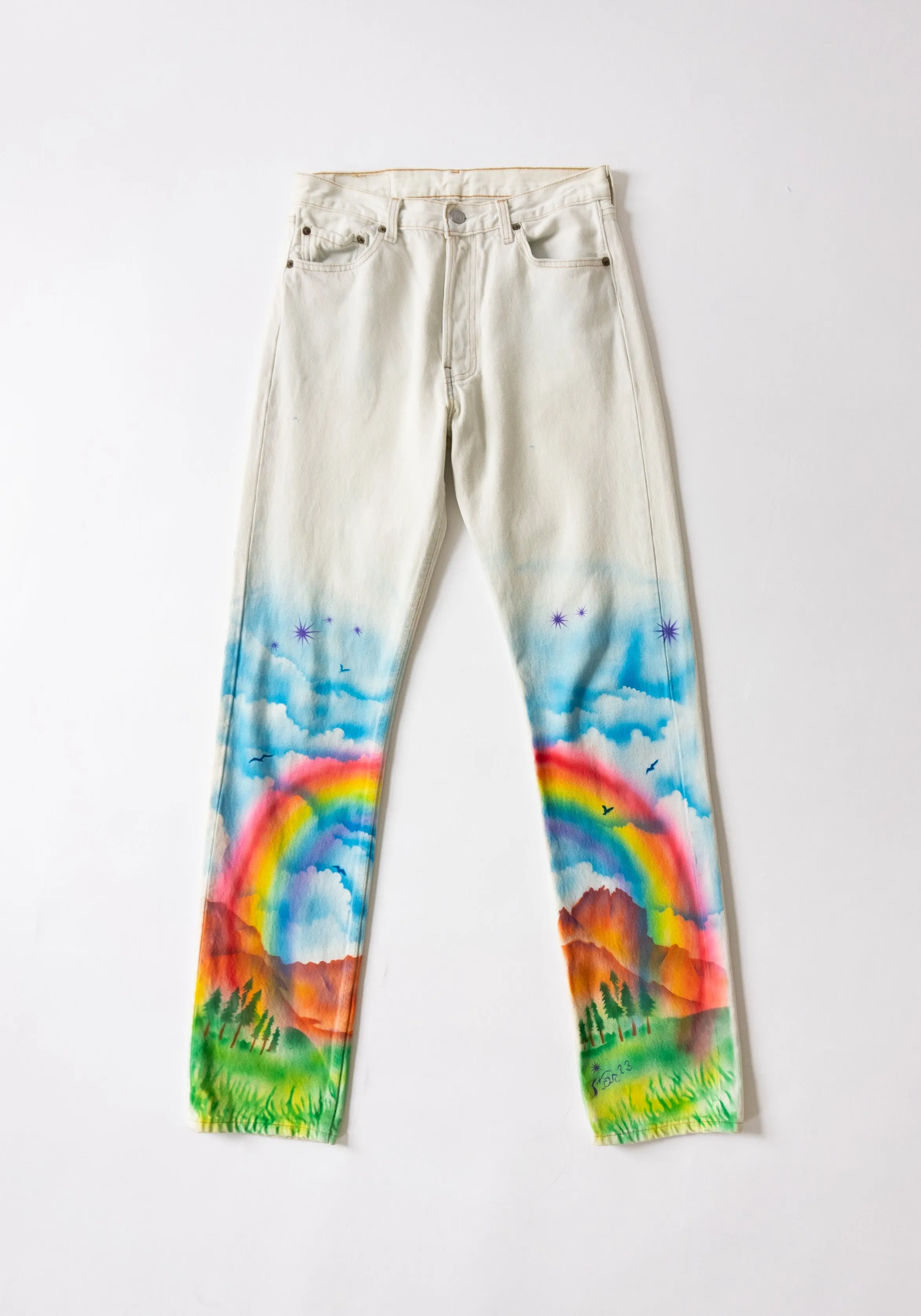 Vintage Airbrush Levis 501s