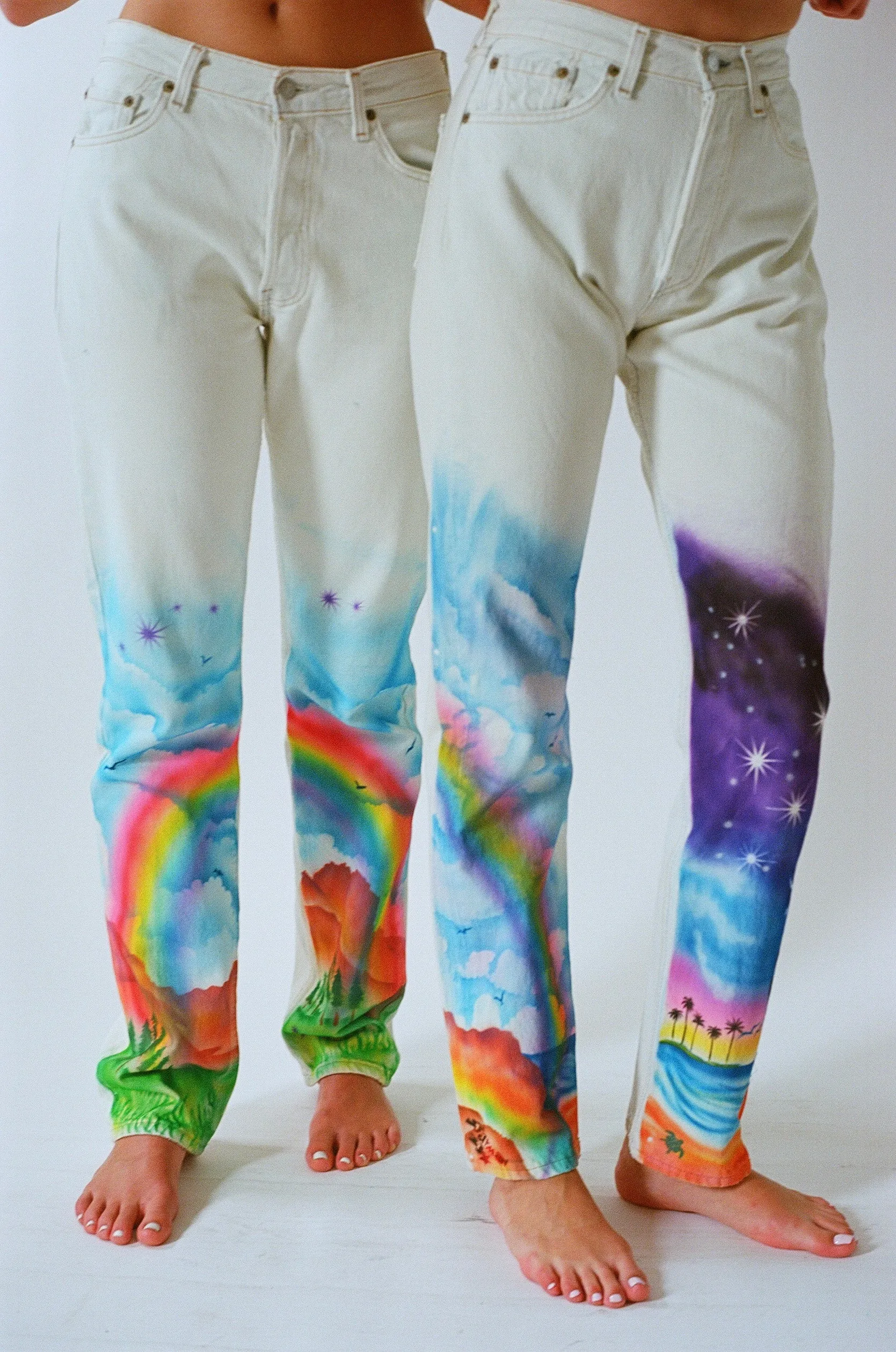 Vintage Airbrush Levis 501s