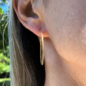 Vintage Diamond Hoop Earrings