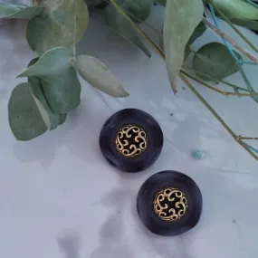 Vintage earrings - Blueblack