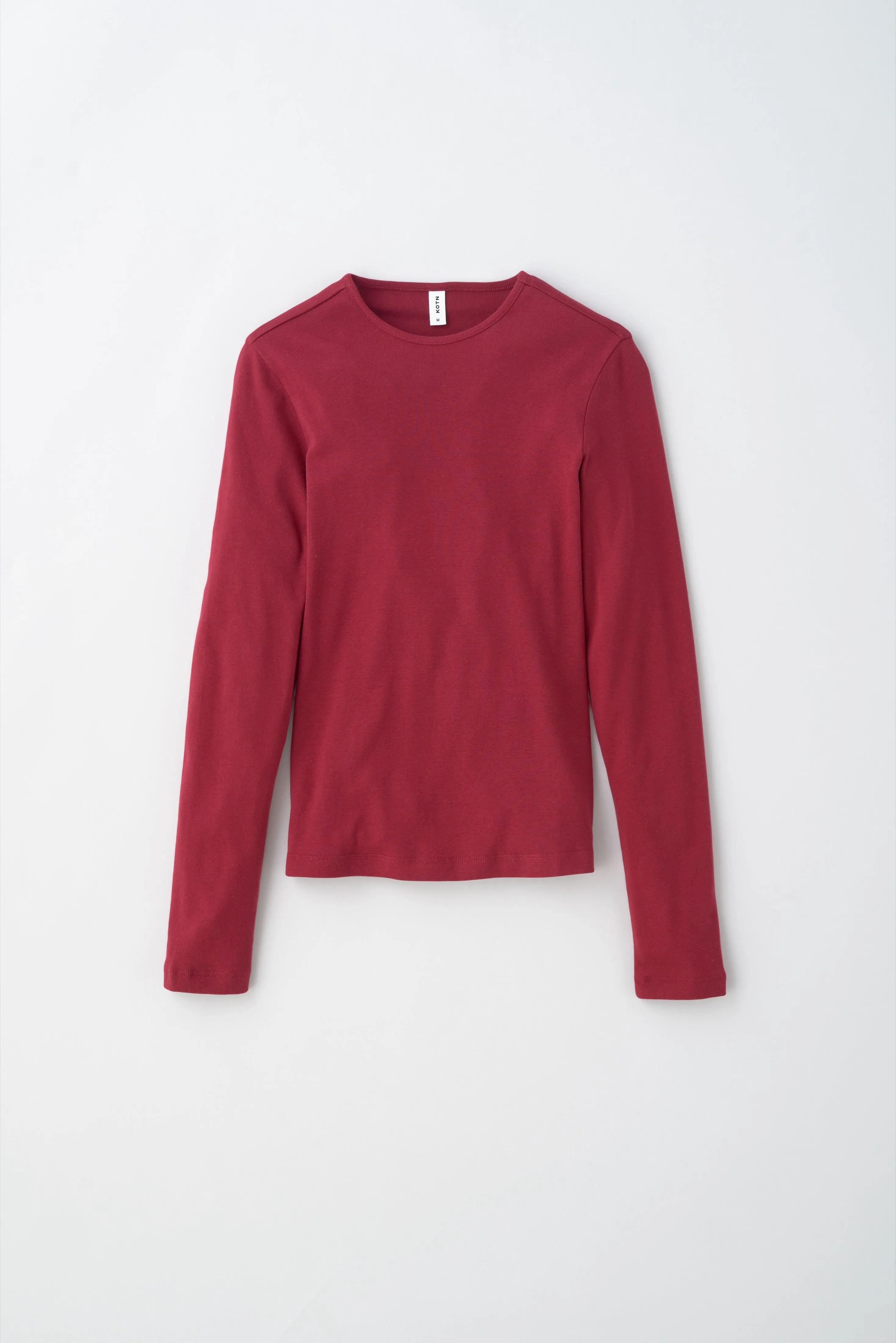 Women's Fitted Longsleeve in Pomegranate