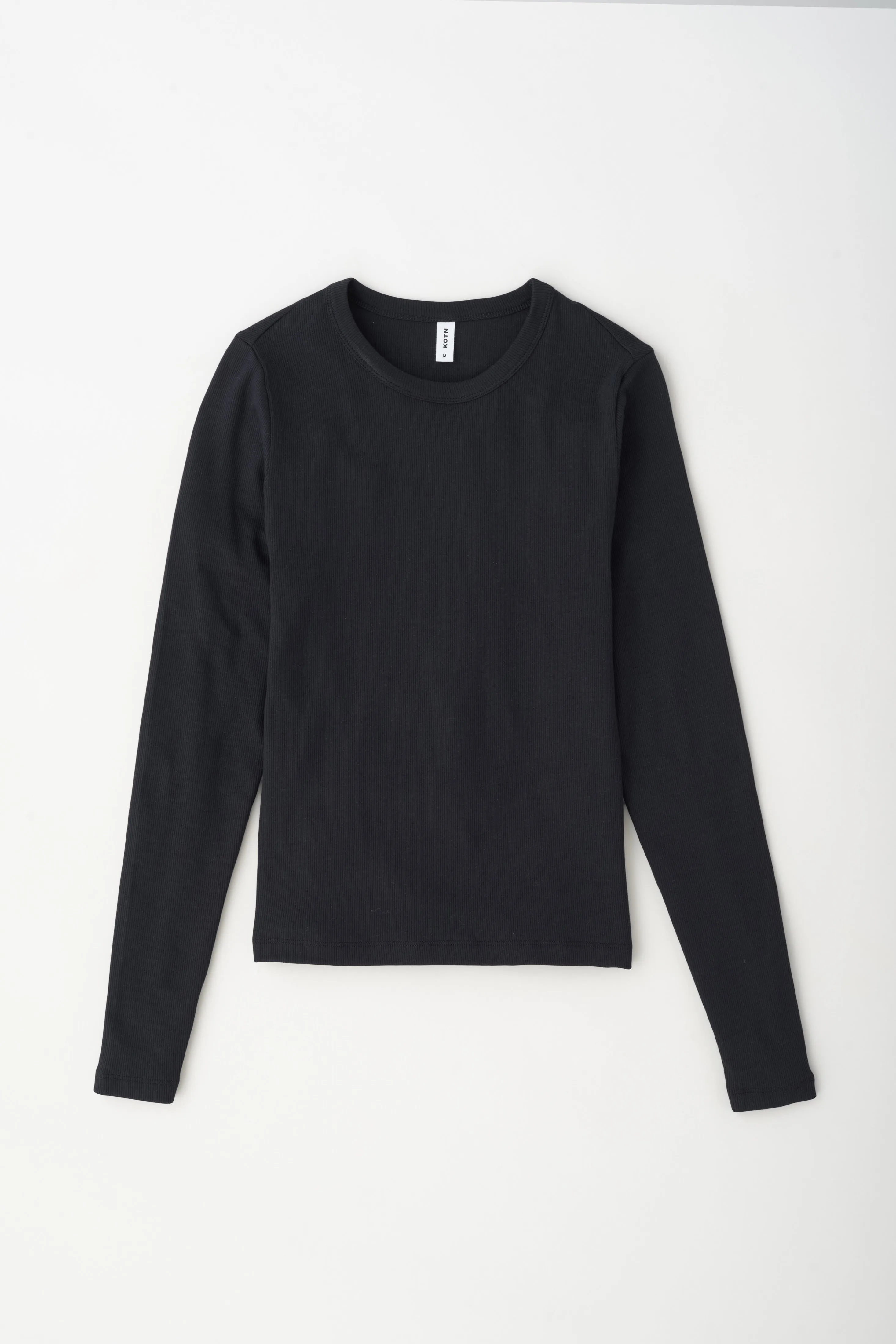 Women's Fitted Rib Longsleeve in Black